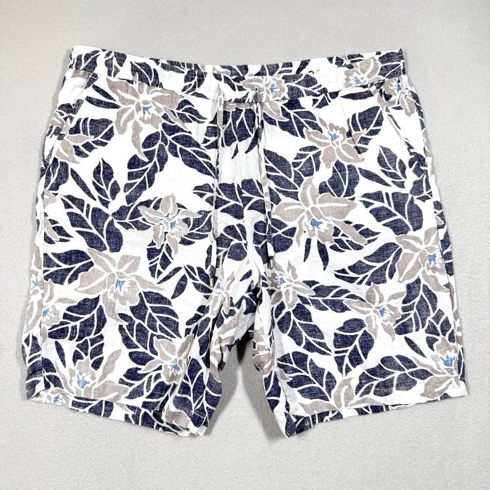 Tommy Bahama Shorts Mens XL Linen‎ Floral Hawaiian Tropical Vacation 9" Inseam